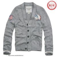 heren abercrombie and fitch truien cardigan knop chief head flag lichtgrijs Wholesale Website hrr0m419